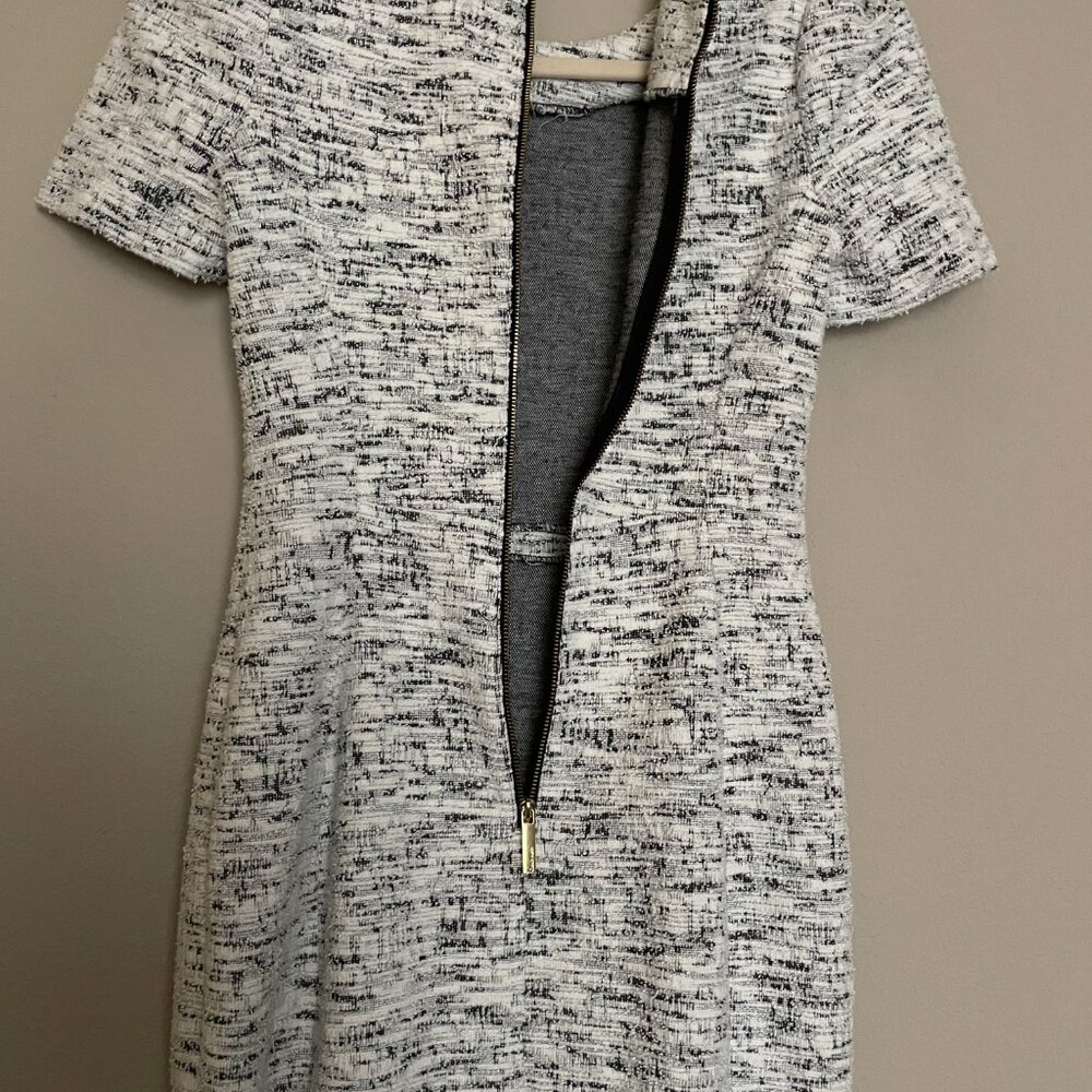 Calvin Klein, Size 4, Tweed Short Sleeve Midi Dress - Picture 2 of 12